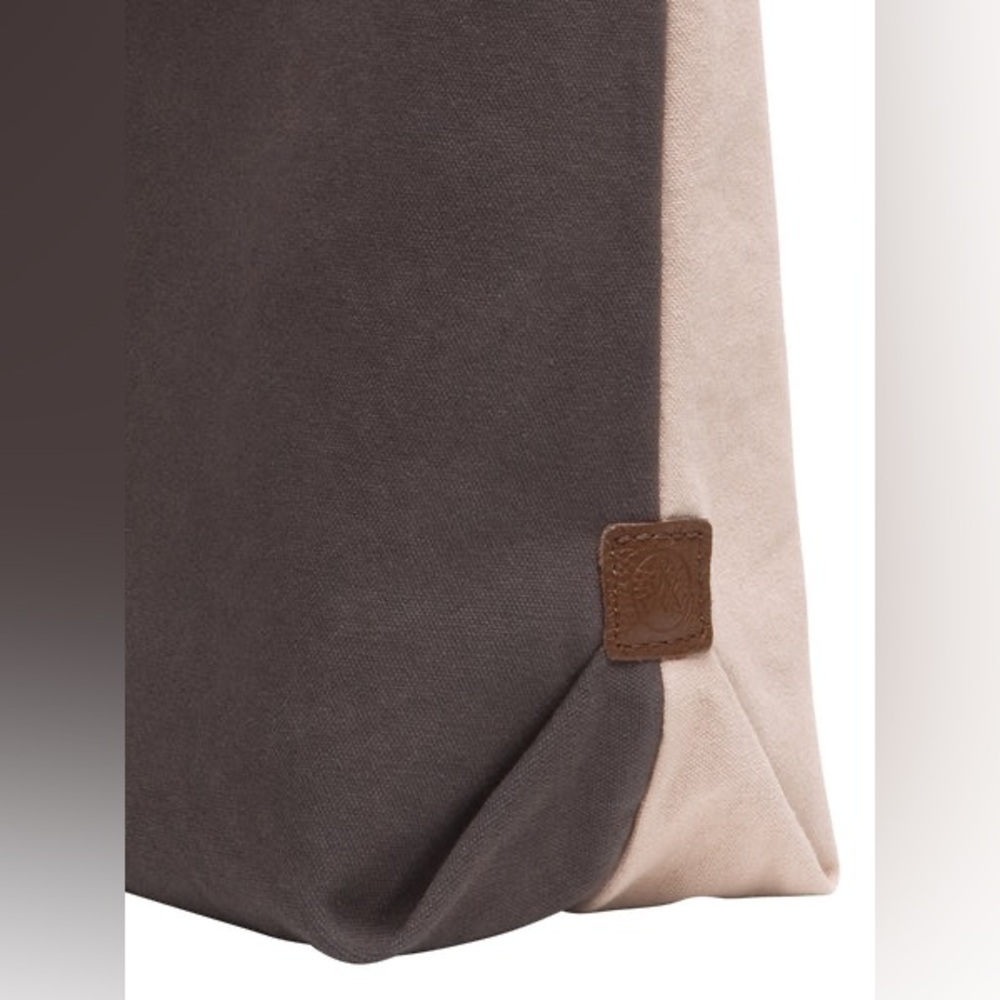 Alternative Apparel Cotton Shopper Tote Bag Canvas Duck Leather Tabs - Picture 4 of 13